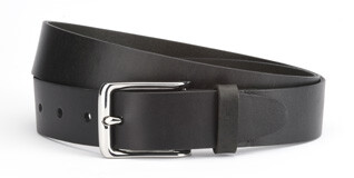 Ceinture en cuir homme Noir - WESTWOOD II SILVER