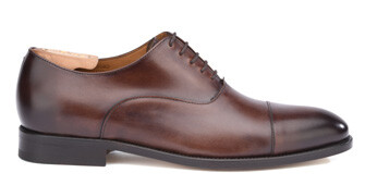 Richelieu homme Chocolat Patiné semelle cuir - WINFORD