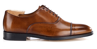 Richelieu homme doré patiné en cuir - WINFORD