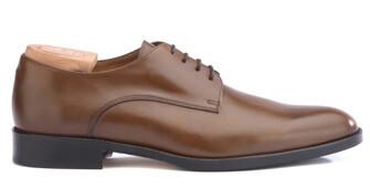 Derbies homme Châtaigne semelle cuir avec patin - PHILIP II PATIN