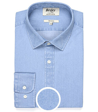 Chemise jean denim Indigo Clair - JACQUEMIN