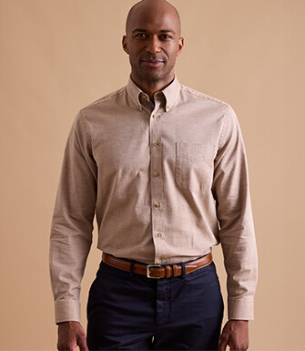 Chemise flanelle Camel - ALEXANDER