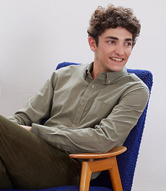 Chemise flanelle Vert Army - Poche poitrine - ALEXANDER