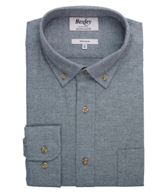Chemise flanelle Vert Tilleul - Poche poitrine - ALEXANDER