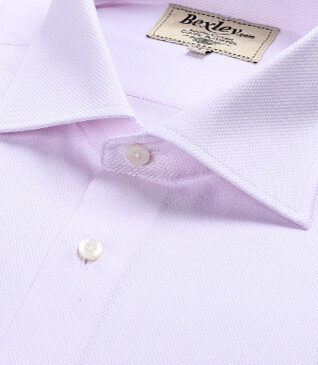 Chemise Oxford rose - Col italien - ERNESTO