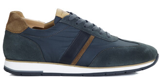 Sneakers homme Velours Vert et Chamois - MELINGA