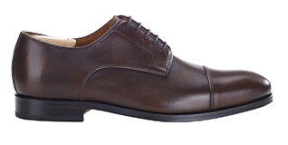 Derbies homme Chocolat Patiné semelle cuir - GILWELL