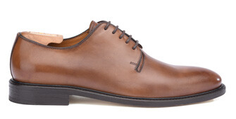 Richelieu homme Châtaigne Patiné semelle cuir - CHINGFORD