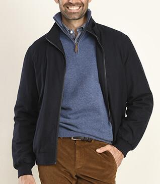 Blouson laine homme hiver Marine - CORBYN