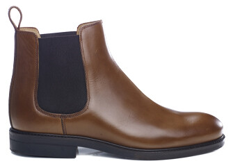 Chelsea boots cuir pull up homme Cognac - FANGLER GOMME CITY