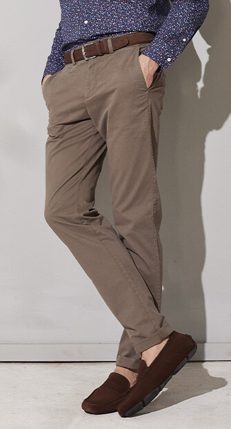 Pantalon chino homme Taupe Foncé II - JERRY II