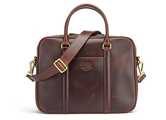 Cartable homme cuir avec bandoulière Chocolat - KARLINGTON III