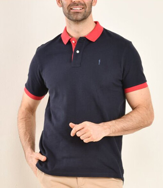 Polo Navy et Framboise homme - ARDLEY