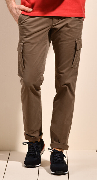Pantalon cargo homme Taupe foncé II - KEANAN