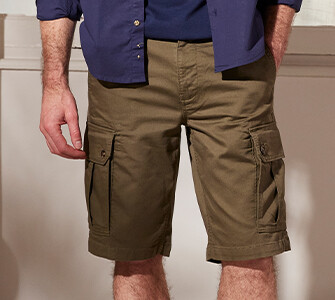 Bermuda cargo homme Olive foncé - CORBEN II