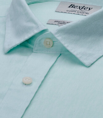 Chemise Homme Chambray Vert Pâle - SILBERT