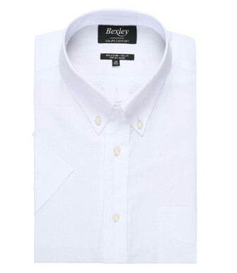 Chemise coton et lin blanche - Poche poitrine - COLTEN MC