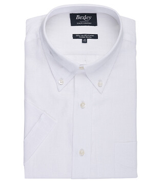 Chemise coton/lin Blanc - Coupe confort - COLTEN MC