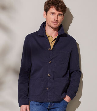 Veste coton homme Navy - FÉLICIEN