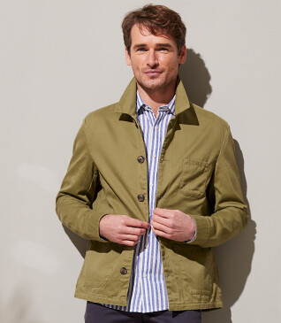 Veste coton homme Kaki clair - FÉLICIEN