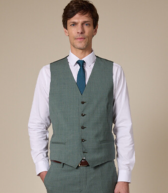 Gilet de costume homme Lazare Vert Tilleul - LAZARE