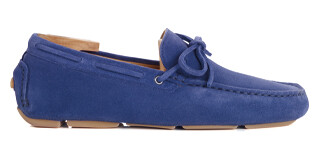 Mocassin été homme cuir Velours Bleu Océan - DELTONA