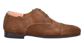 Derbies homme Velours Havane semelle gomme - DERNOX GOMME URBAN