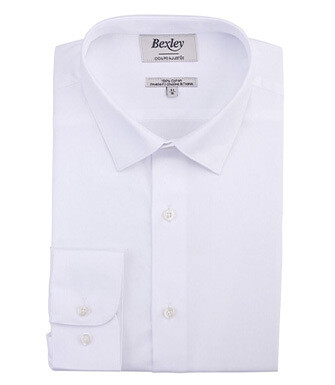 Chemise blanche coton twill - CAUBERT