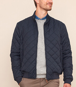 Blouson homme mi-saison Navy - EDVIN