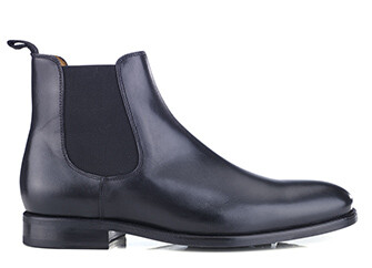 Chelsea boots cuir homme Noir - ALDERTON GOMME