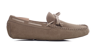 Chaussons homme croûte de velours Taupe