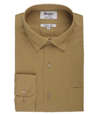 Chemise coton lin Caramel - Poche poitrine - SYLBERT