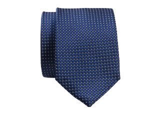 Cravate homme Soie bleue pétrole motif Carré blanc