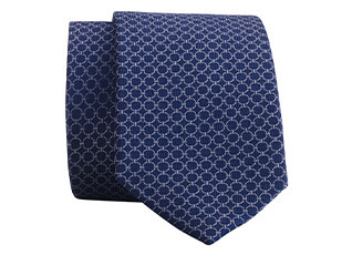 Cravate Soie Motif Marine et Gris