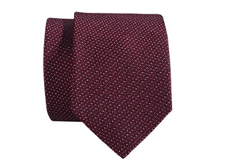 Cravate homme soie Bordeaux et Blanc