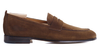 Mocassin homme Velours Havane - CEVIO