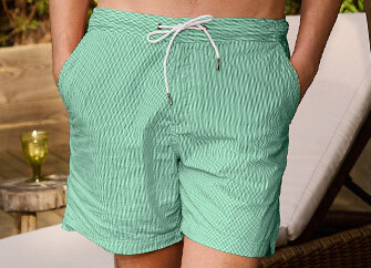 Short de bain homme rayé Vert - BRENTAN