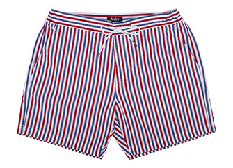Short de bain homme rayé  Bleu Blanc Rouge - BRENTAN