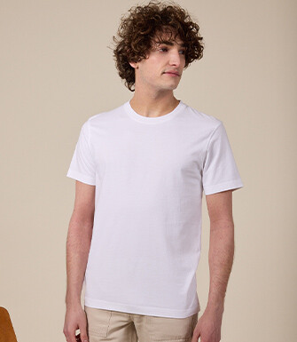 Tee-shirt coton bio uni Blanc - EDGAR III