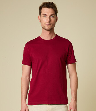Tee-shirt coton bio uni Bordeaux - EDGAR III