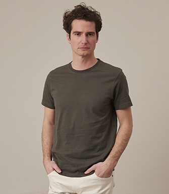 Tee-shirt coton bio uni Vert foncé - EDGAR III