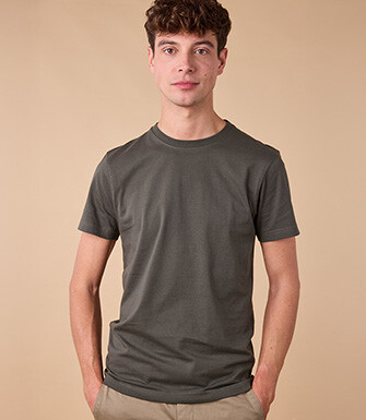 Tee-shirt coton bio uni Vert foncé - EDGAR III
