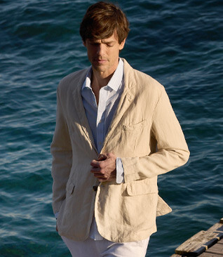 Blazer lin homme Beige Clair - LUBIN