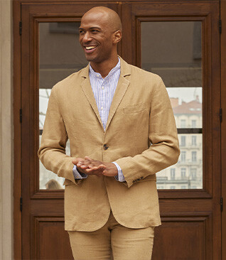 Blazer lin homme Desert - LUBIN