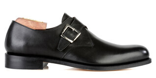 Chaussures cuir homme avec boucle Noir - BLOOMINGDALE SILVER PATIN