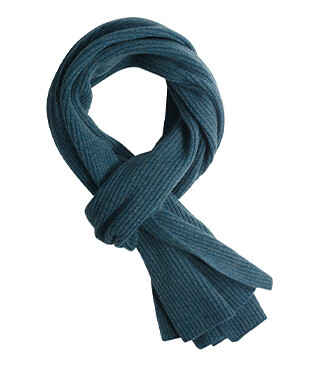 Écharpe Lambswool Homme Vert Foncé Chiné