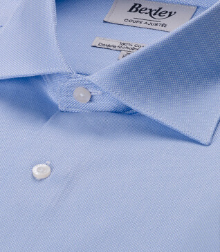 Chemise Bleu Ciel Oxford - Col italien - OTTAVIO CLASSIC
