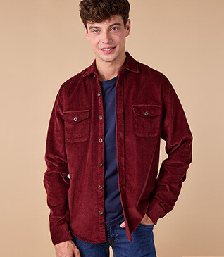 Surchemise en velours - Bordeaux - VICTORIN