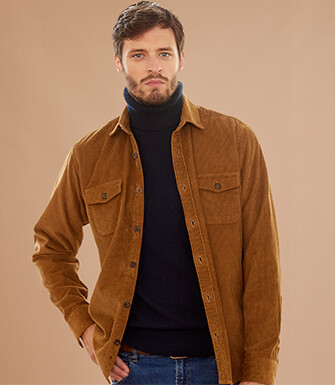 Surchemise en velours Chamois - VICTORIN
