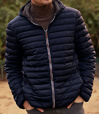 Doudoune à capuche homme légère Marine - SIVERT II